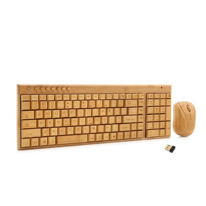 2.4G wireless bamboo keyboard KG201-N