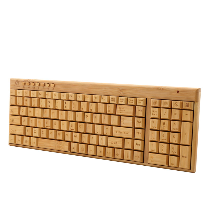 2.4G wireless bamboo keyboard and mouse combo KG201-N+MG94-N