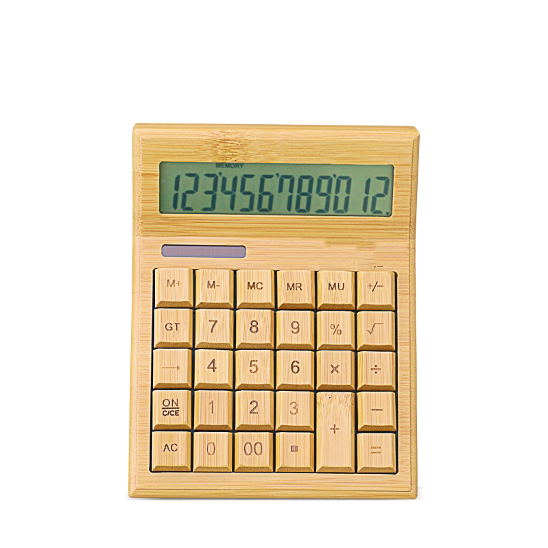 Multifuntional Bamboo Solar Calculator CS29