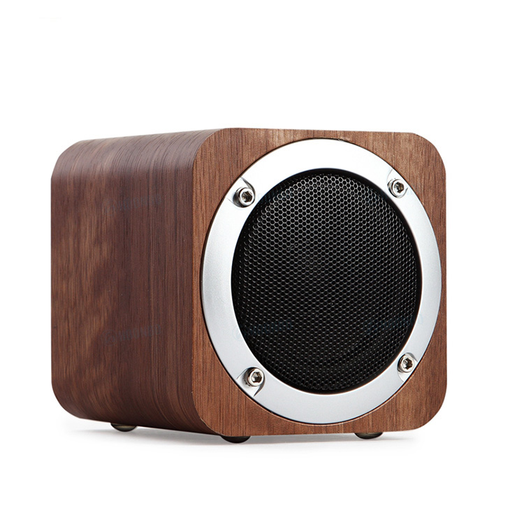 Wood Wireless 4.0 Loudspeaker, 6W Output Power with Enhanced Bass, Portable 3D Stereo Music Sound Speaker
