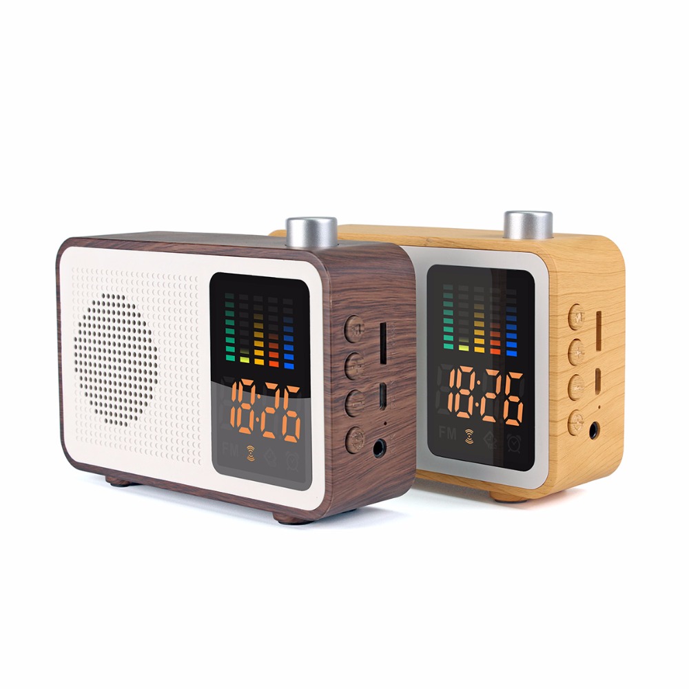 Gadgets 2018 New Products Mini Speaker Bluetooth, Radio Shape Wooden Bluetooth Speaker